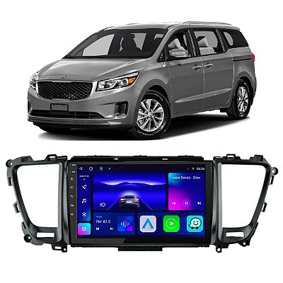 Kit Central Multimídia Android Octa-Core 4-64GB Carnival 2016-2020 + Câmera de Ré GPS