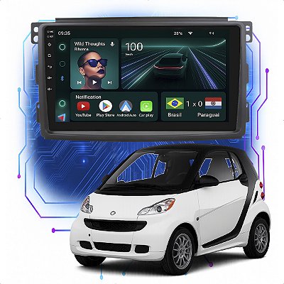 Kit Multimídia Android 9” Smart 2009-2016 | 4GB + 64GB, CarPlay e Android Auto