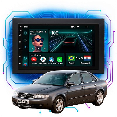 Kit Multimídia 7pol CarPlay Android Auto A4 2002 a 2008