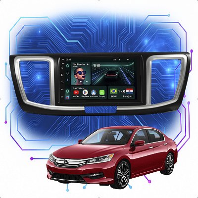 Kit Multimídia Android 7pol Accord 2013 a 2017 Carplay