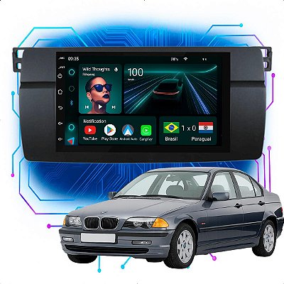 Kit Multimídia Android 4/64GB 7p Bmw Serie 3 1999-2006