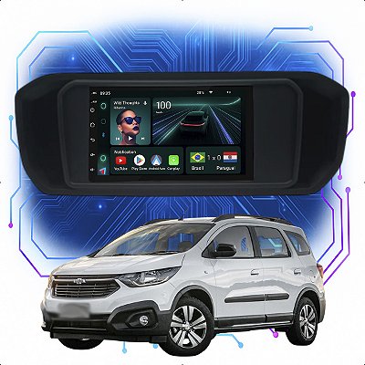 Kit Multimídia Android 4-64GB 7p Spin 2019 a 2024 Gps + Wifi