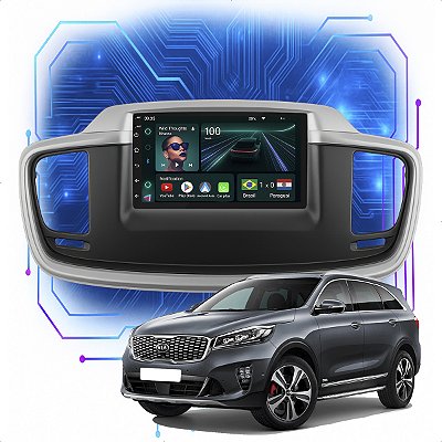 Kit Multimídia Android 4-64GB 7p Sorento 2016 a 2020 Carplay + Gps