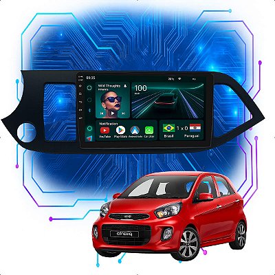 Kit Multimídia Android 9p Picanto 2011-2017 4GB+64GB Wi-Fi