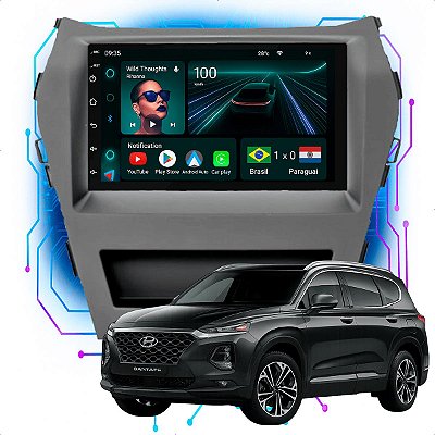 Kit Multimídia Android 4/64GB 7p Santa Fé 2014 a 2019