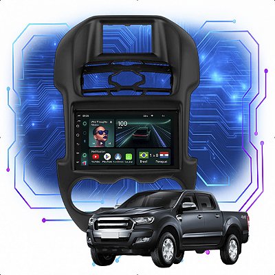 Kit Multimídia Android 4/64GB 7p Ford Ranger 2012 a 2016
