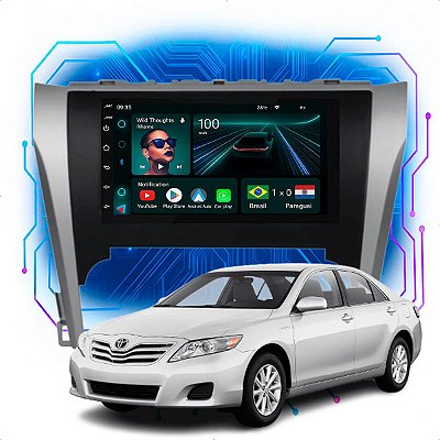 Kit Multimídia Android 4/64GB 7p Camry 2012-2017 Carplay