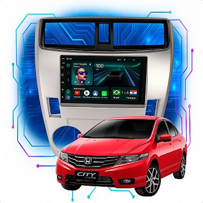 Kit Multimídia Android 4/64GB 7pol Honda City 2009 a 2014