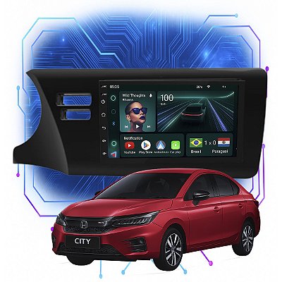 Kit Multimídia Android 4/64GB 7pol City 2015 a 2021 Wifi