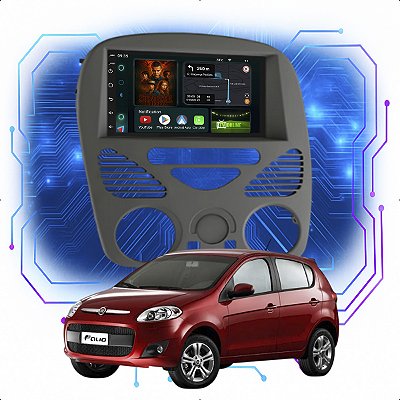 Kit Multimídia Android 4-64GB 7pol Fiat Palio 2001 a 2013 Youtube + Wifi