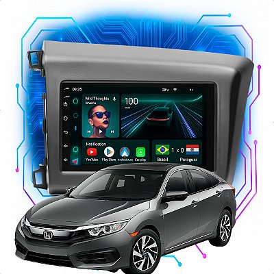 Kit Multimídia Android 4/64GB 7pol Honda Civic 2012 a 2016