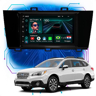 Kit Multimídia Android 4-64GB 7p Legacy Outback 2015 a 2016 Youtube + Maps