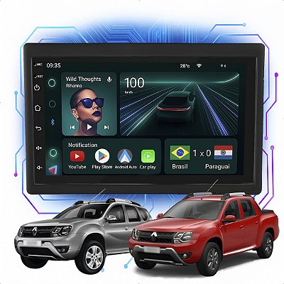 Kit Multimídia Android 4/64GB 7pol Duster Oroch 2015 a 2021