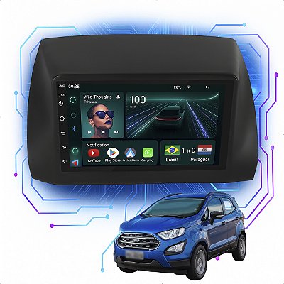 Kit Multimídia Android 4/64GB 7pol Ecosport 2018 a 2021