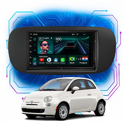 Kit Multimídia Android 4/64GB 7p Fiat 500 2010 a 2017