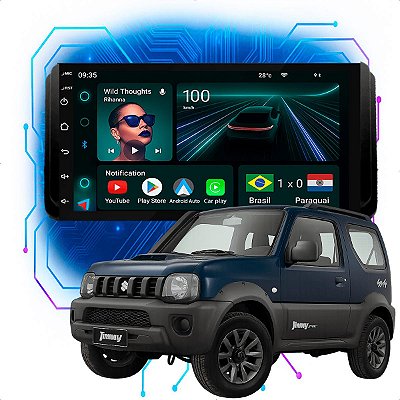 Kit Multimídia Android 4-64GB 7p Jimny 2008 a 2018 Carplay + Maps