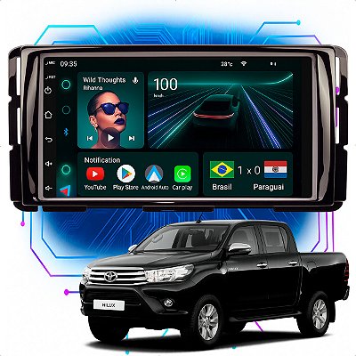 Kit Multimídia Android 4/64GB 7p Hilux Srv 2012 a 2017