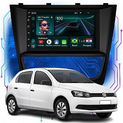 Kit Multimídia Android 4/64GB 7" Gol G6 2012-2016 4 Furos
