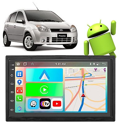 Kit Multimídia Android 2-32GB Fiesta 2005-2012 Carplay