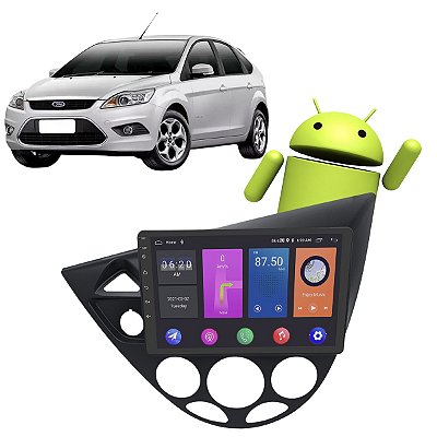 Kit Multimídia Android 9 Pol Focus 2001-2008 Youtube 2-16GB