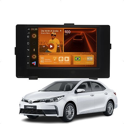 Kit Multimidia Android 2-64GB 7p Corolla 18-19 Carplay + Gps