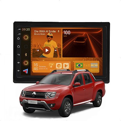 Kit Multimidia Android 2-64GB 7p Duster a Oroch 15-19 Gps + Câmera De Ré