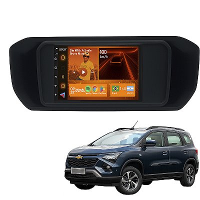 Kit Multimidia Android 2-64GB 7pol Spin 19-24 Carplay + Câmera De Ré