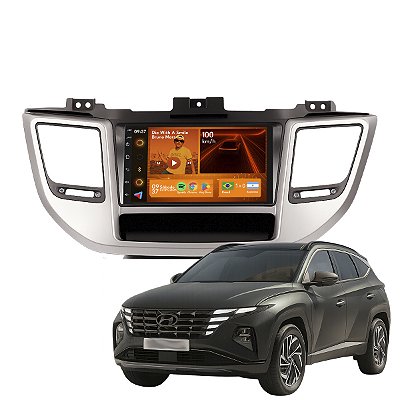 Kit Multimidia Android 2-64GB 7p Tucson 17-24 Gps + Câmera De Ré