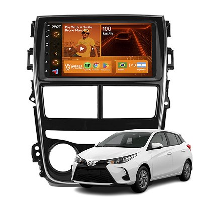 Kit Multimidia Android 2-64GB 7pol Yaris 18-22 Carplay + Camera De Ré