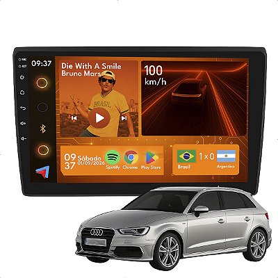 Kit Mutlimídia Android 2GB+64GB 9p Audi A3 Sportback 07-13 Carplay + Gps