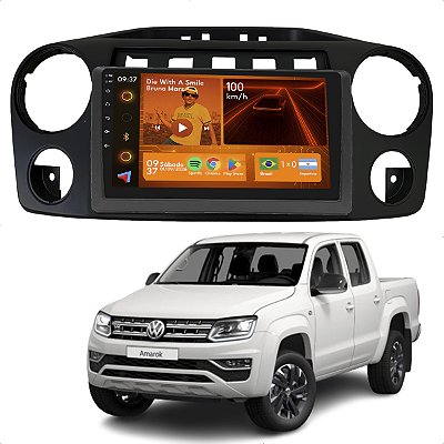 Kit Multimídia Android 9p 2GB+64GB Amarok 2011 a 2016 Wi-Fi