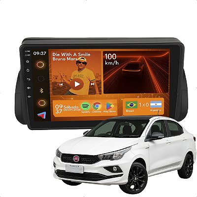 Kit Multimídia Android 9p 2-64gb Fiat Argo 2018 a 2023 Carplay GPS