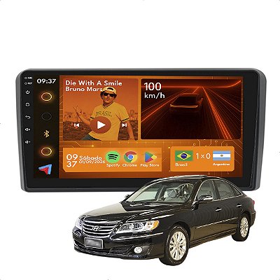 Kit Multimídia Android 2GB-64GB 9p Hyundai Azera 2007 a 2011 Carplay + Wifi
