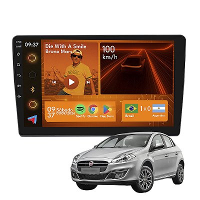 Kit Multimídia Android 2GB/64GB 9p Fiat Bravo 2011 a 2016