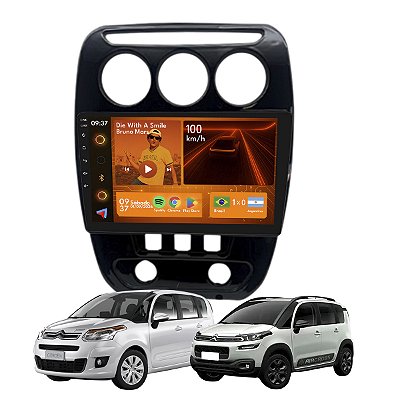 Kit Multimídia Android 2-64GB 9p Citroen C3 2013 a 2016 Wifi + Maps