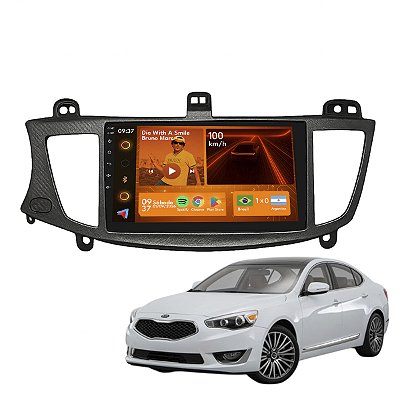 Kit Multimídia Android 2GB+64GB 9p Kia Cadenza 2010 a 2017 Carplay + Wifi