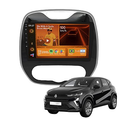 Kit Multimídia Android 2GB/64GB 9p Captur 2017 a 2024 Wifi