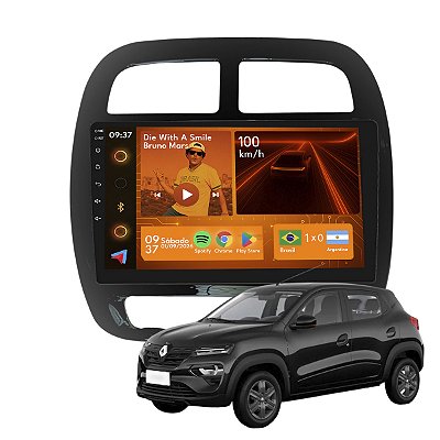 Kit Multimídia Android 2GB/64GB 9p Kwid 2018 a 2026 Wifi