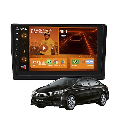 Kit Multimidia Android 2-64gb 9p Corolla 15-17 Youtube