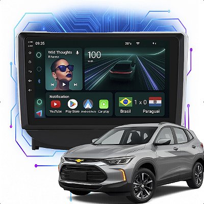 Kit Multimídia Android 9p Tracker 2020-2023 4GB+64GB Carplay