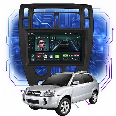 Kit Multimídia Android 9p Tucson 2007-2016 4GB+64GB Carplay