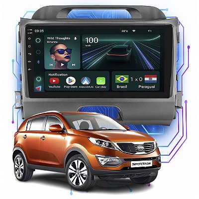 Kit Multimídia Android 9p Sportage 2011-2016 4GB+64GB Wi-Fi