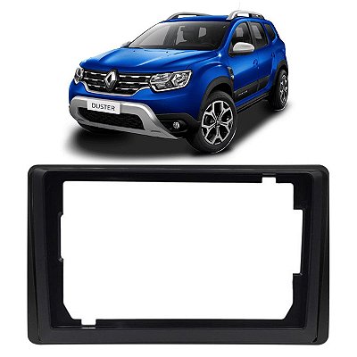 Kit Moldura Painel Duster 20/24 10 e 9 Pol Preto Renault+ R