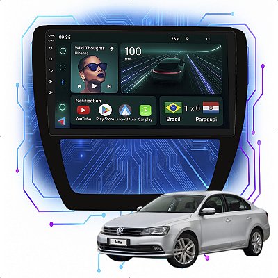 Kit Multimídia Android 9p Jetta 2012-2017 4GB+64GB Bluetooth