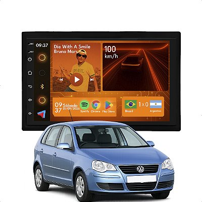 Kit Multimidia Android 2-64GB 7pol Polo 2003-2008 Carplay + Gps