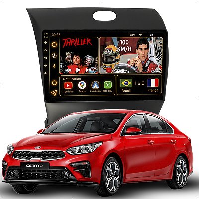 Kit Multimidia Android Octa-Core 6GB 128GB 9p Cerato 2013-2019 Entrada Chip 4G