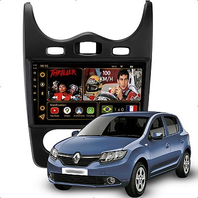 Kit Multimidia Android Octacore 6GB 128GB 9pol Sandero 2012 a 2014