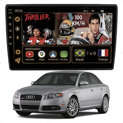 Kit Multimidia Android 9p Octa-Core 6GB 128GB Audi A4 2002-2008