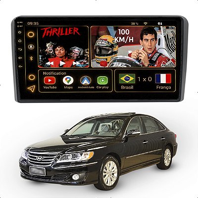 Kit Multimidia Android Octacore 6GB 128GB 9pol Hyundai Azera 2007-2011