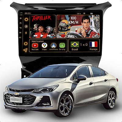 Kit Multimidia Android 9p Octa-Core 6GB 128GB Cruze 2017-2021 Gps